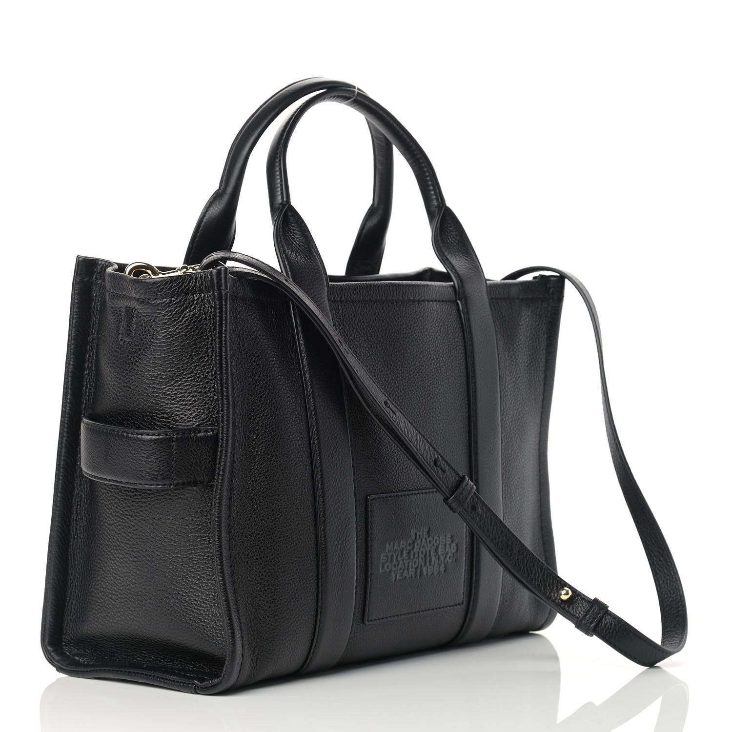 Marc Jacobs Grained Calfskin Medium The Tote Bag Black 3 of 13