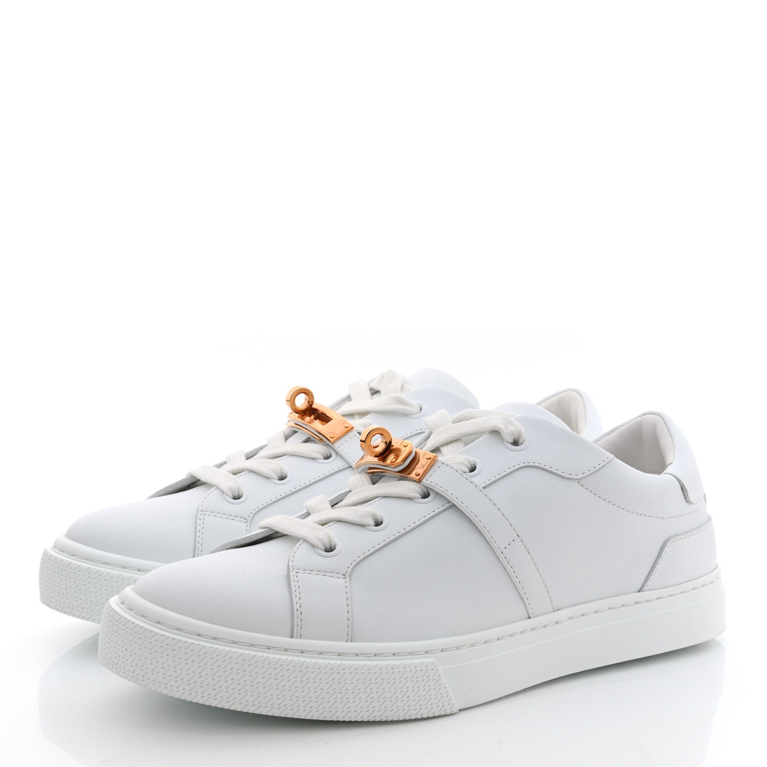 Hermes Calfskin Day Sneakers 38 White 4 of 9