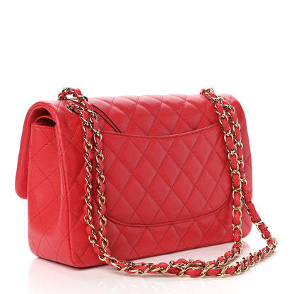Chanel Caviar Quilted Jumbo Double Flap Red 3 of 10