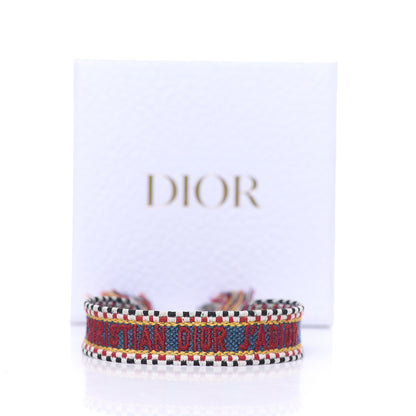Christian Dior Woven Cotton J'Adior Friendship Bracelet Blue 4 of 4