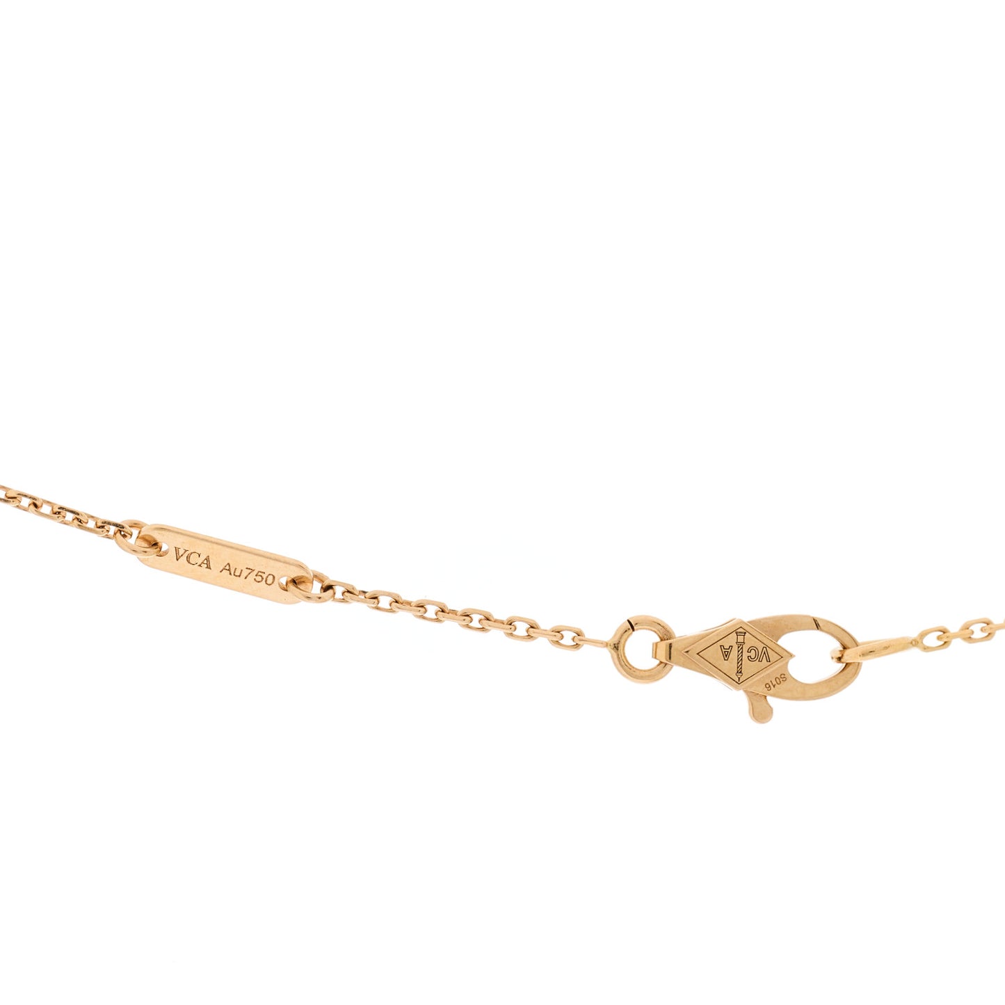 18K Rose Gold Carnelian Sweet Alhambra Pendant Necklace