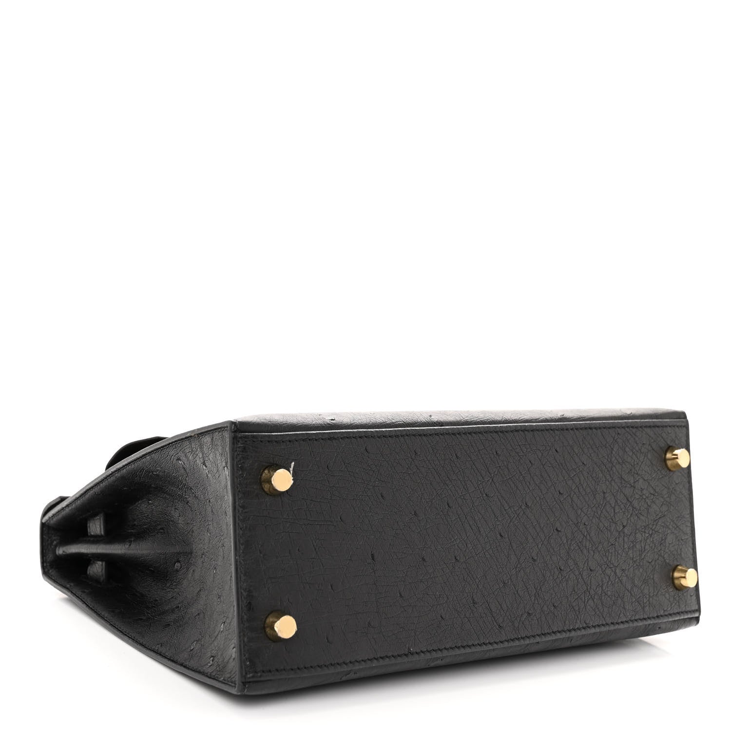 Hermes Ostrich Kelly Sellier 25 Black 4 of 12