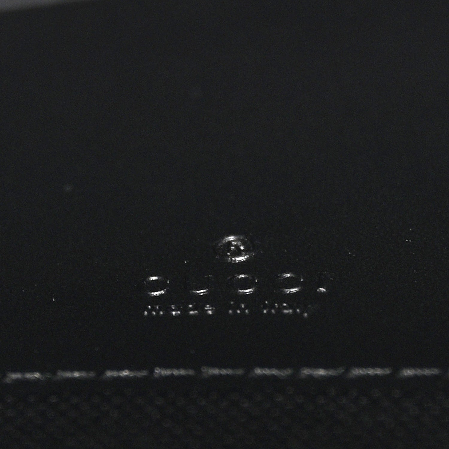 Gucci Calfskin GG Super Mini Debossed Chain Wallet Black 6 of 11