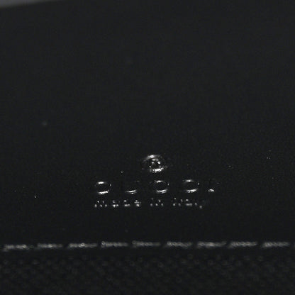 Gucci Calfskin GG Super Mini Debossed Chain Wallet Black 6 of 11