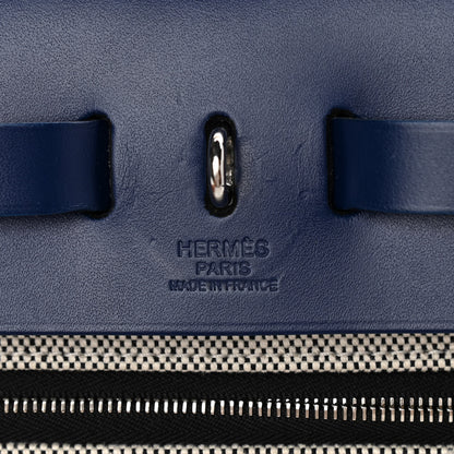 Hermes Toile H Berline Vache Hunter Herbag Zip PM 31 Bleu Encre Black 7 of 11