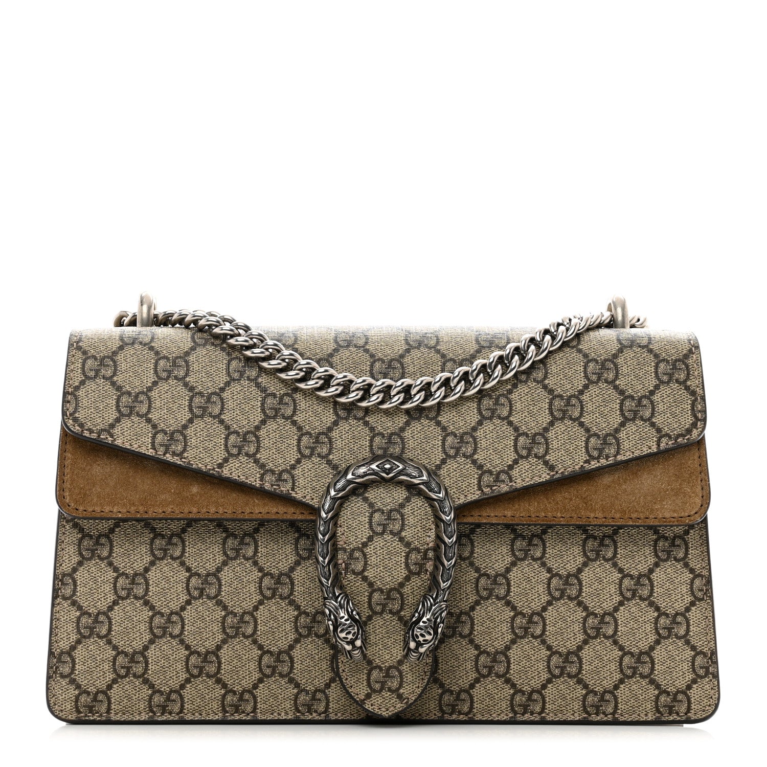 Gucci GG Supreme Monogram Small Dionysus Shoulder Bag Taupe 1 of 11