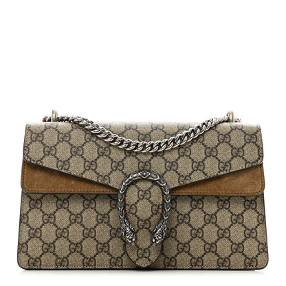 Gucci GG Supreme Monogram Small Dionysus Shoulder Bag Taupe 1 of 11