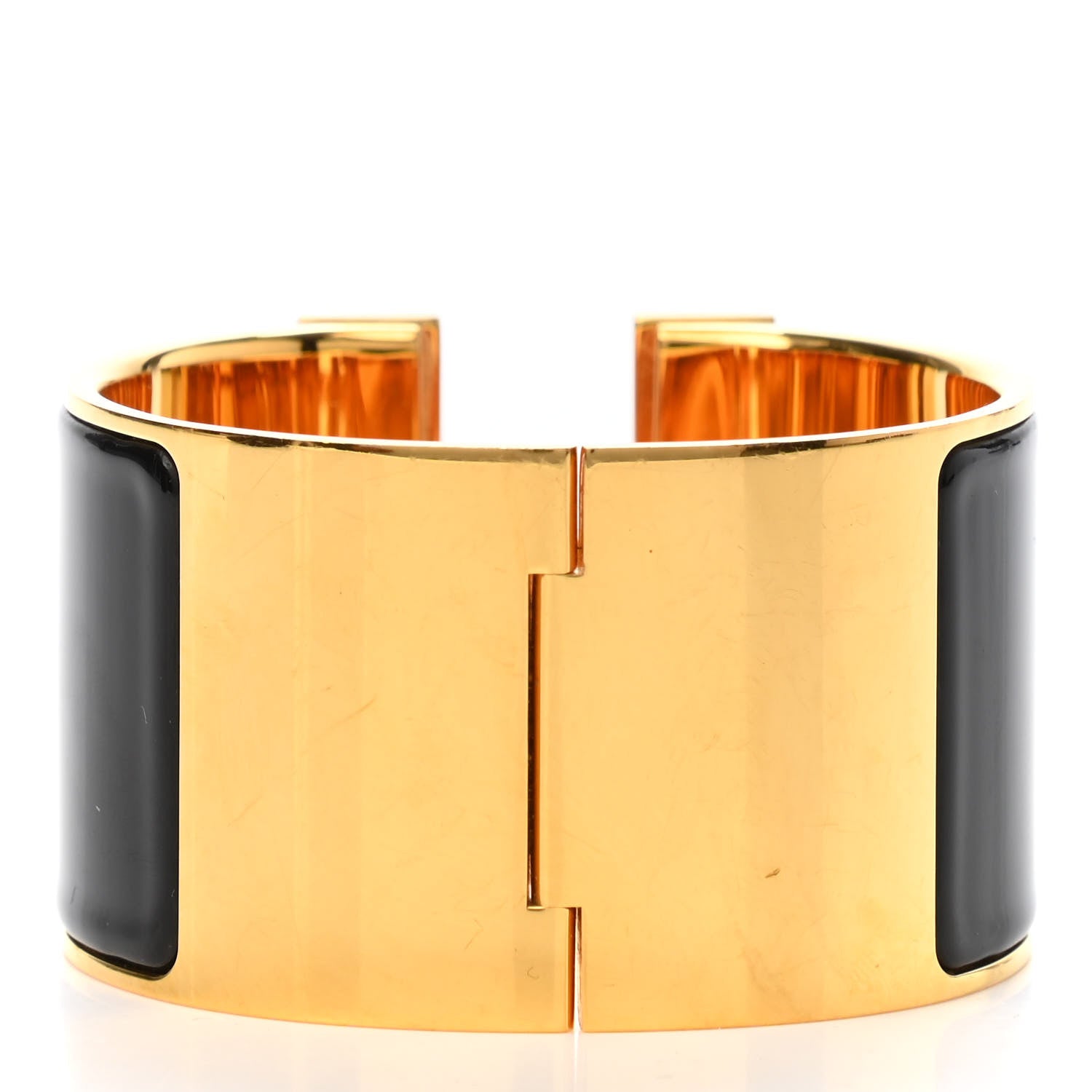 Hermes Enamel Extra Wide Clic Clac H Bracelet PM Black 3 of 4