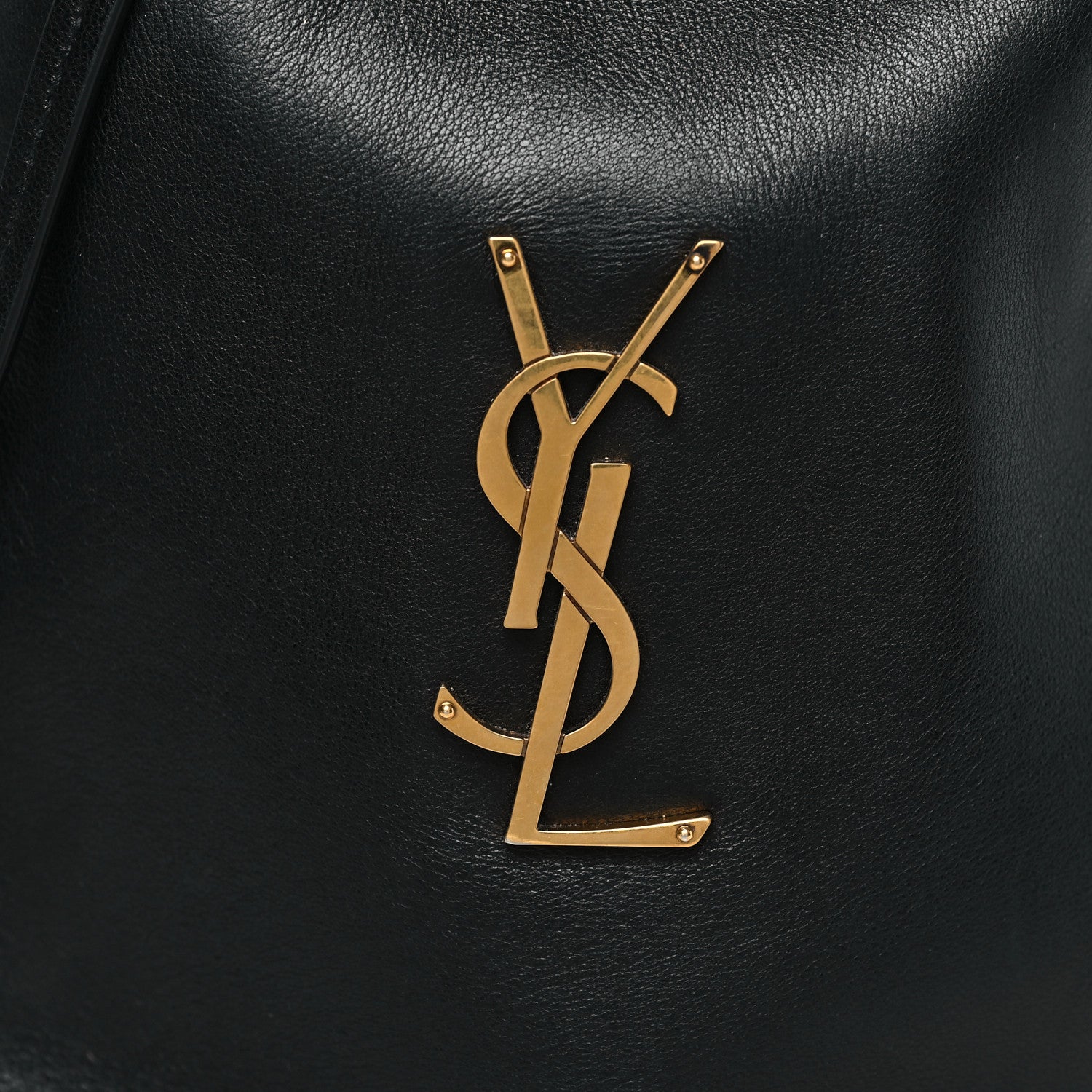 Saint Laurent Lambskin Pochon Shoulder Bag Black 7 of 9