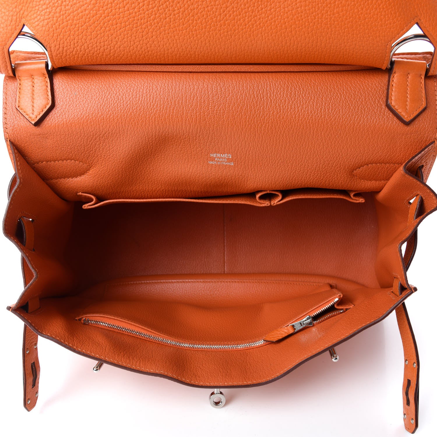 Hermes Taurillon Clemence Jypsiere 34 Orange 5 of 15