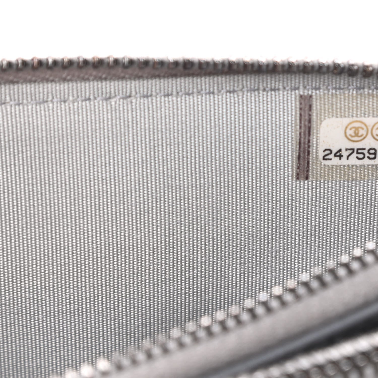 Chanel Metallic Caviar Quilted Small Boy Clutch With Chain Silver 10 of 14