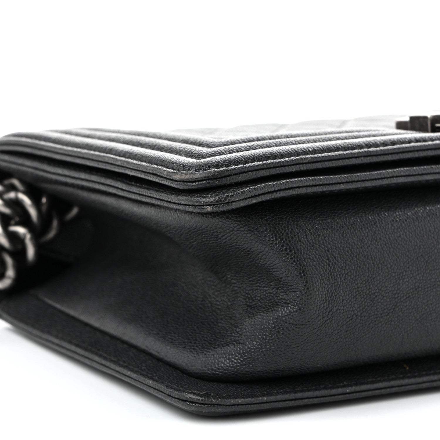 Chanel Caviar Quilted Medium Boy Flap Dark Grey 9 of 11