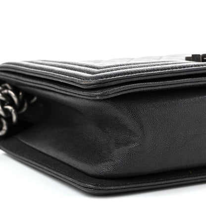 Chanel Caviar Quilted Medium Boy Flap Dark Grey 9 of 11