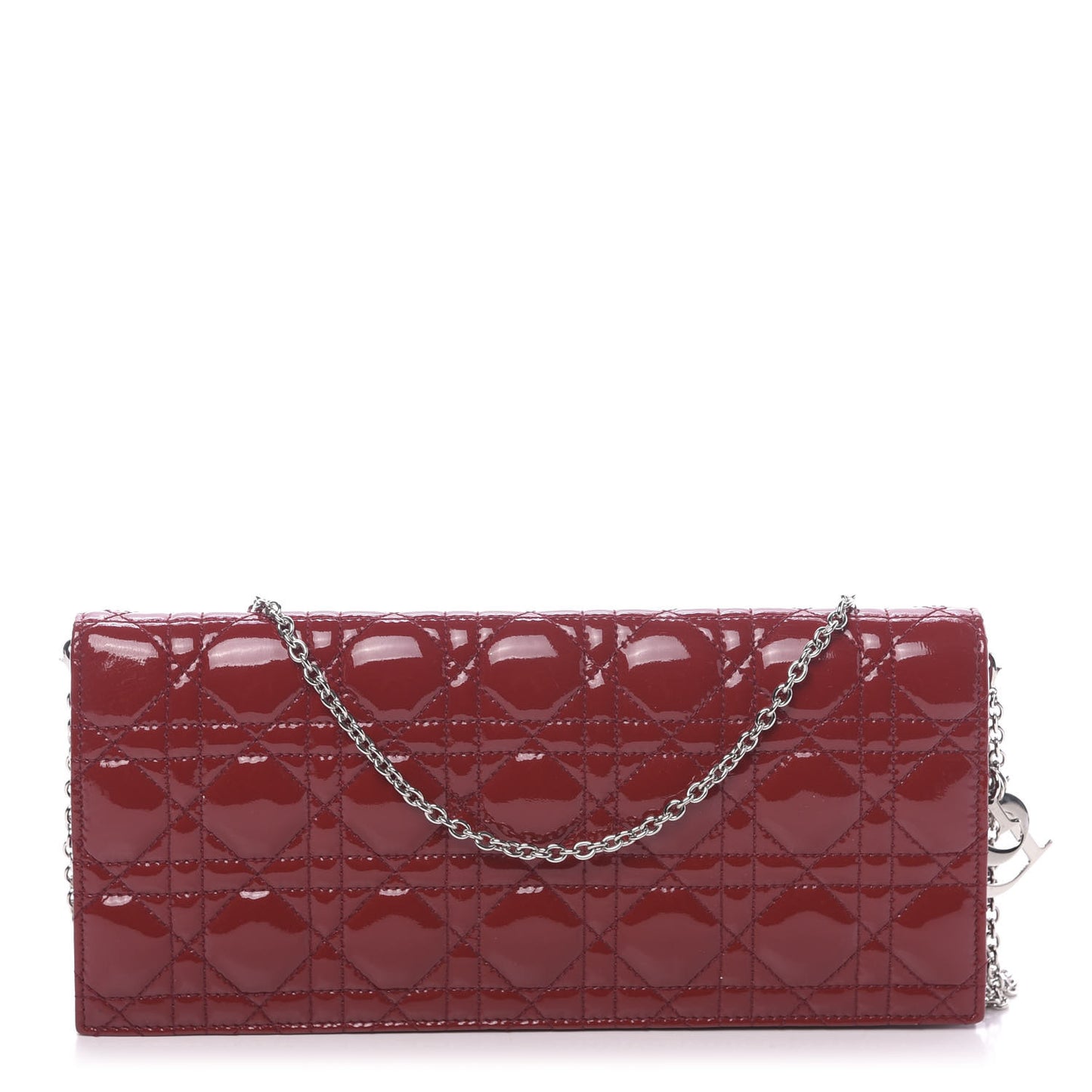 Patent Cannage Lady Dior Convertible Clutch Red