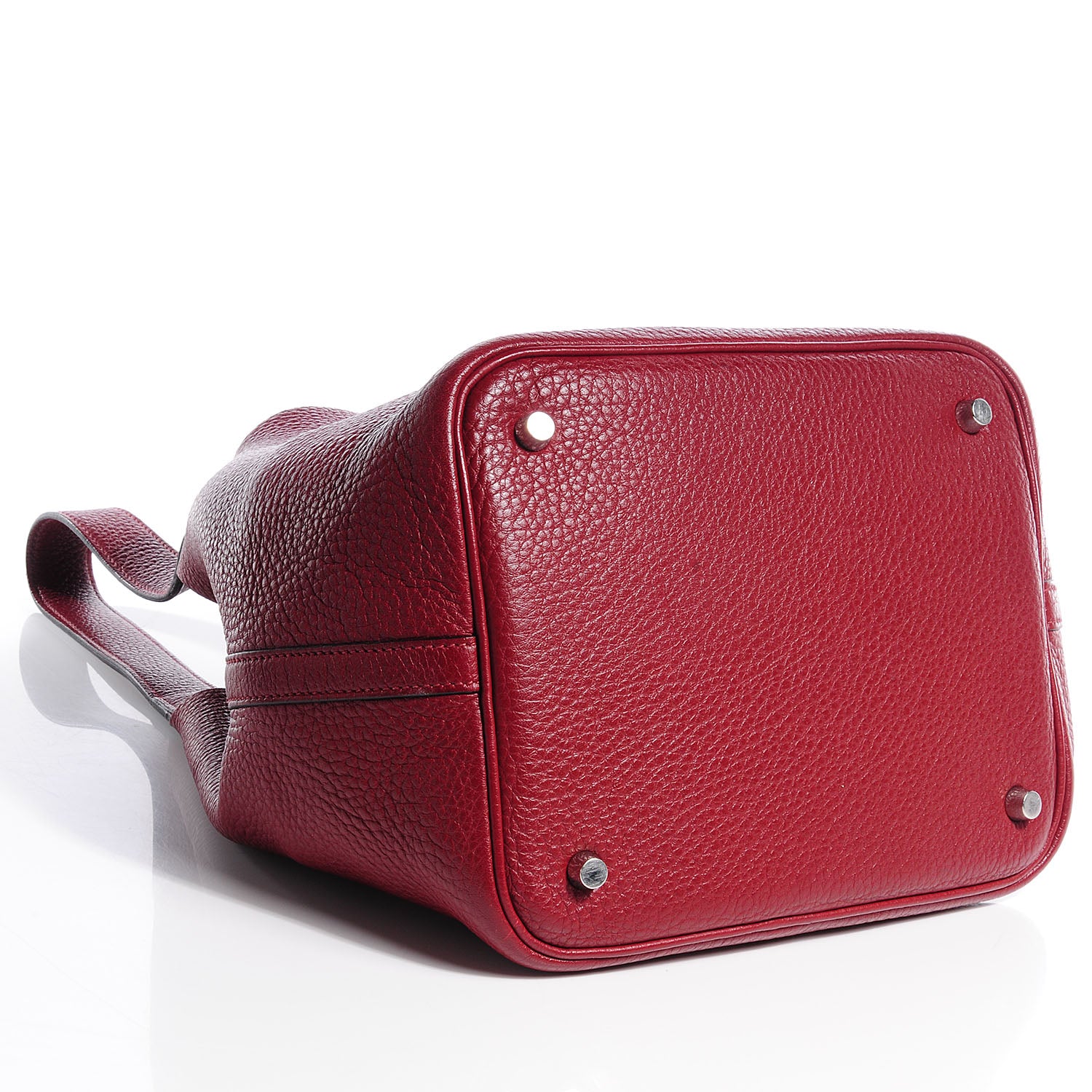 Hermes Taurillon Clemence Picotin MM Rouge Garance 4 of 7