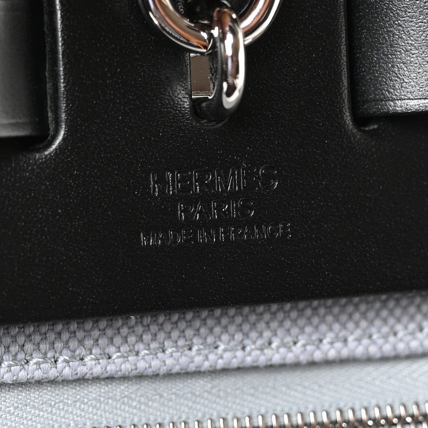 Hermes Military Toile Vache Hunter Herbag Zip Retourne 31 PM Gris Pantin Black 7 of 12