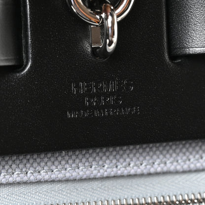 Hermes Military Toile Vache Hunter Herbag Zip Retourne 31 PM Gris Pantin Black 7 of 12