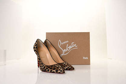 Christian Louboutin Pony Madagascar Kid Kate 100 Pumps 38 Brown Black 16 of 16