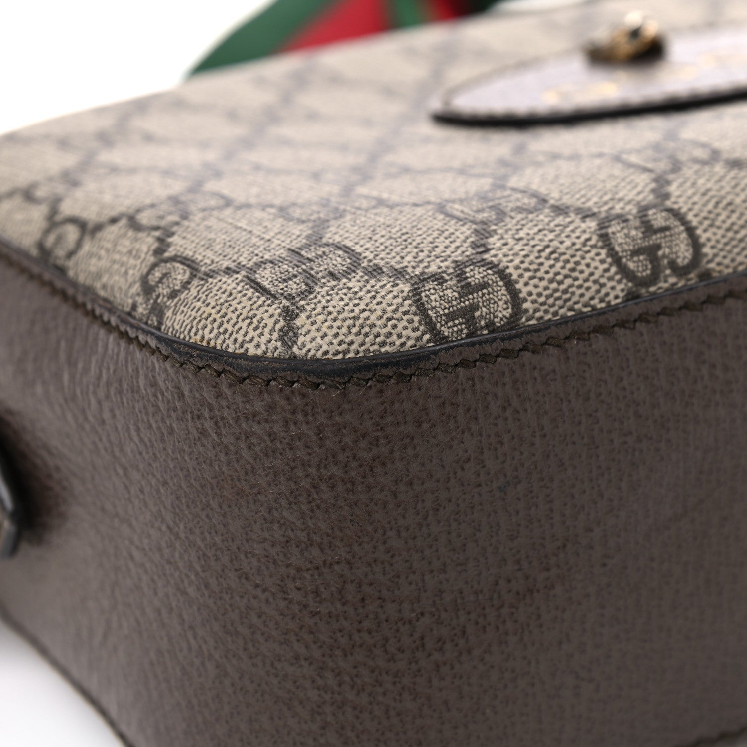 Gucci GG Supreme Monogram Web Neo Vintage Shoulder Bag Beige New Acero Crop 9 of 17