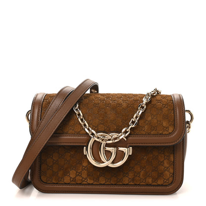 Gucci Suede Microguccissima Go Small Shoulder Bag Brown 1 of 10