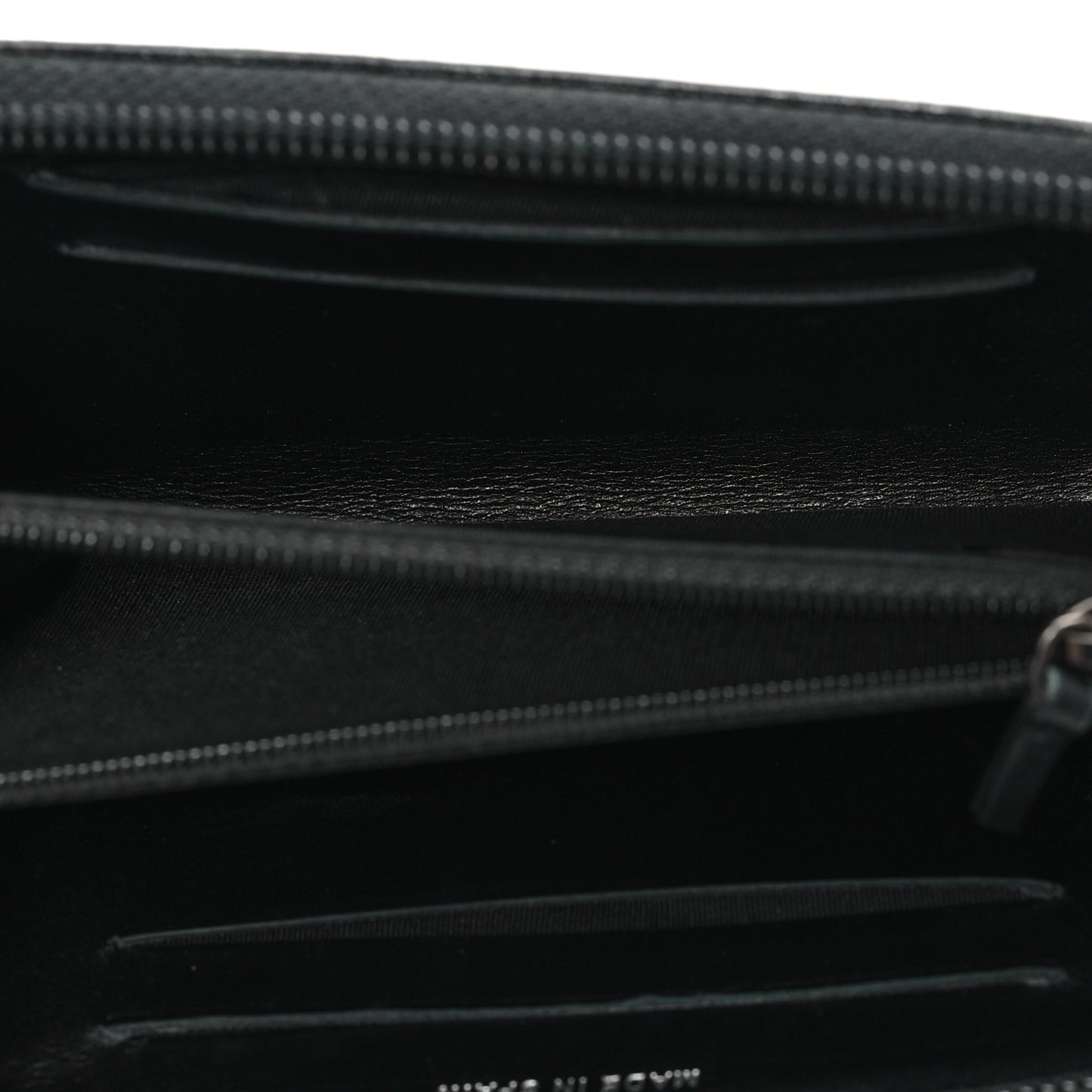 Caviar Quilted Small Boy Zip Around Wallet Black