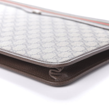 Gucci GG Supreme Monogram Textured Calfskin Web Ophidia Documents Holder Beige Ebony New Acero 7 of 10