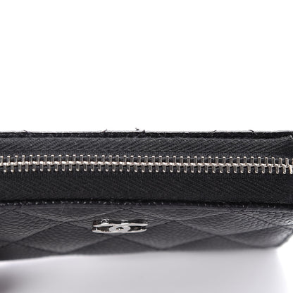 Chanel Caviar Quilted Zip Coin Purse Black 9 of 14