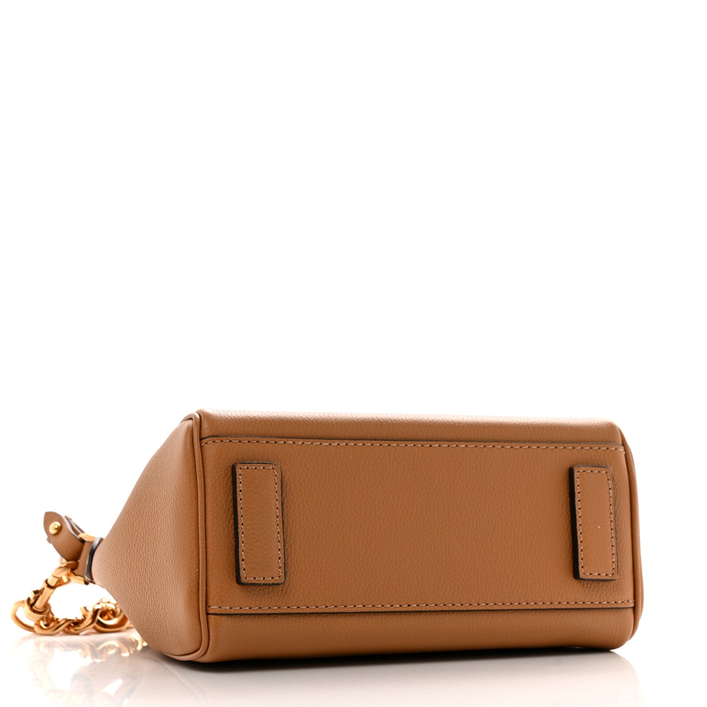 Grained Calfskin Small La Medusa Top Handle Bag Brown