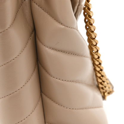 Saint Laurent Calfskin Y Quilted Monogram Medium Loulou Chain Satchel Dark Beige 20 of 22