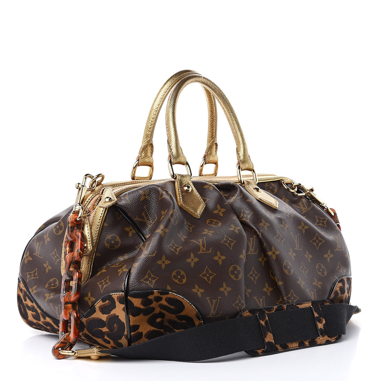 Monogram Leopard Stephen Bag