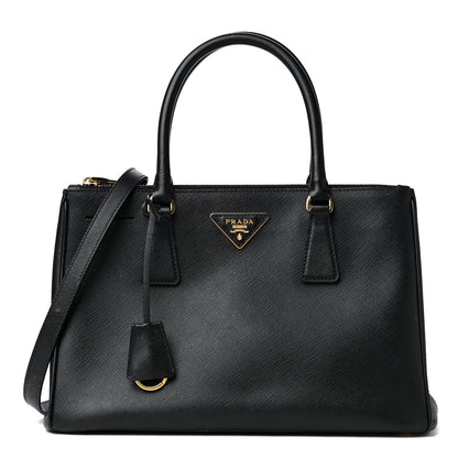 Prada Saffiano Small Galleria Double Zip Tote Black 1 of 17