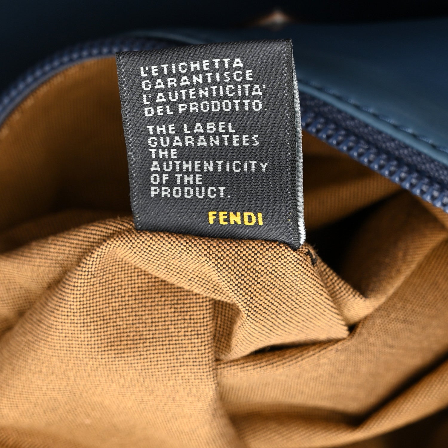 Fendi Nylon Patent Zucca Large Chef Shopper Tote Tobacco 1202738