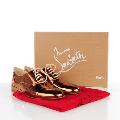 Christian Louboutin Metallic Mirror Fabric Fred Oxfords 39 Version Bronze 5 of 8