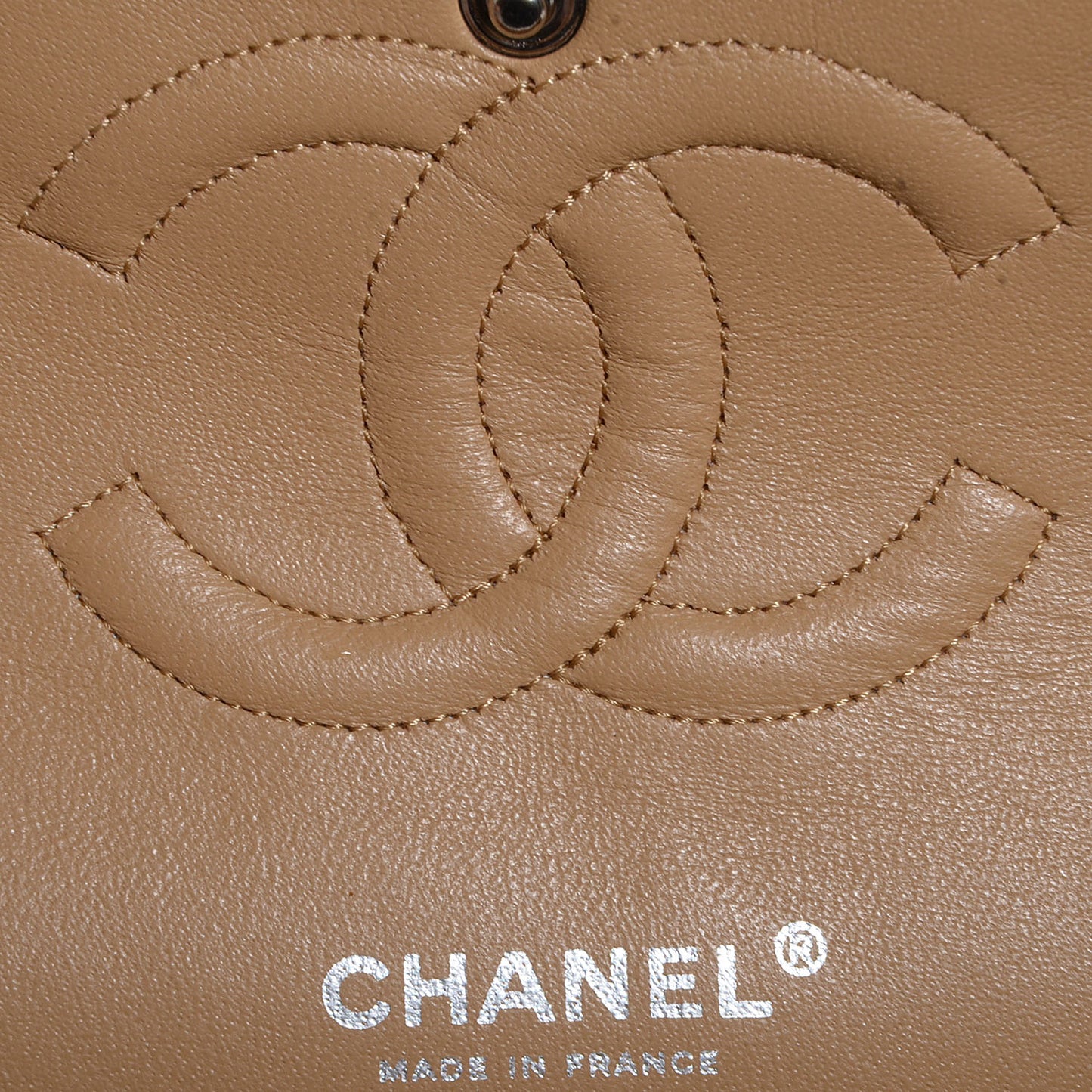 Lambskin Medium Double Flap Beige
