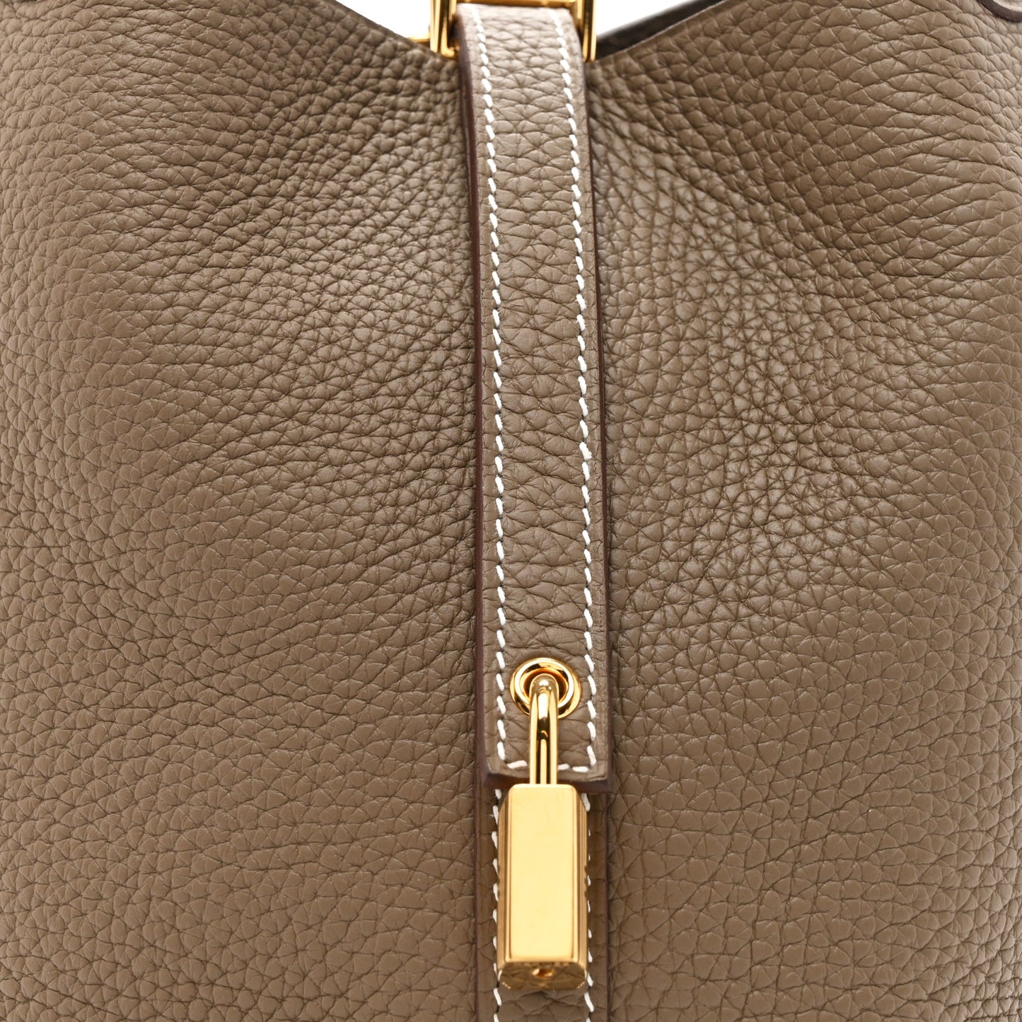 Taurillon Clemence Picotin Lock 18 PM Etoupe