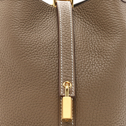 Hermes Taurillon Clemence Picotin Lock 18 PM Etoupe 8 of 11