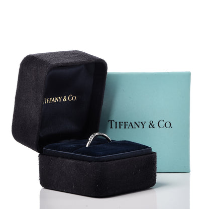 Tiffany Platinum Diamond Elsa Peretti Curved Wedding Band Ring 49 5 7 of 7