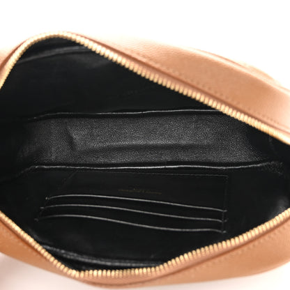 Saint Laurent Grain De Poudre Matelasse Monogram Mini Lou Camera Bag Dark Natural 5 of 9
