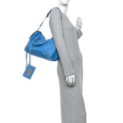 Balenciaga Agneau Classic Silver Hardware City Bleu Azur Clair 2 of 11