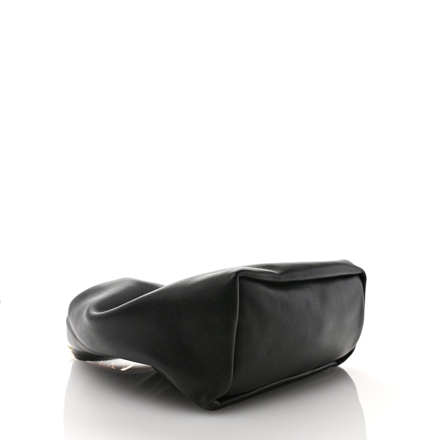 Buttery Nappa Lambskin Small Squeeze Bag Black