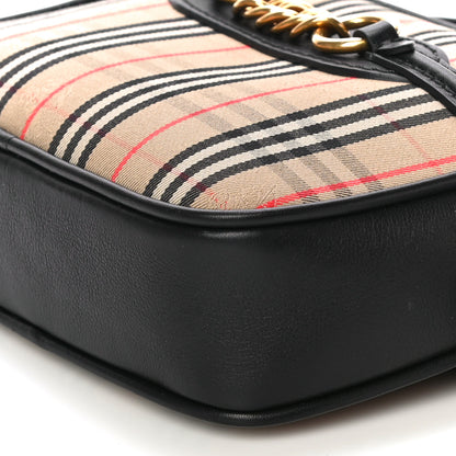 Burberry 1983 Knight Check Smooth Calfskin Link Bum Bag Black 9 of 9