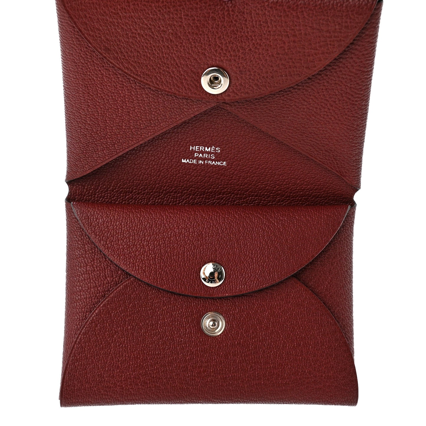Chevre Mysore Calvi Duo Card Case Rouge H