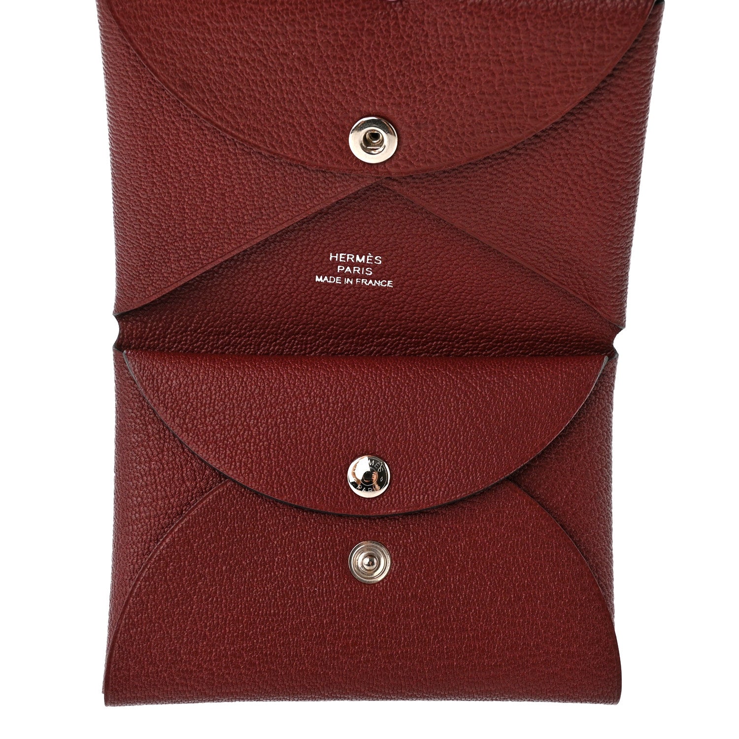 Hermes Chevre Mysore Calvi Duo Card Case Rouge H 4 of 9