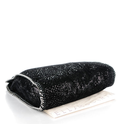 Stella McCartney Sequin Velvet Large Falabella Tote Black 4 of 8