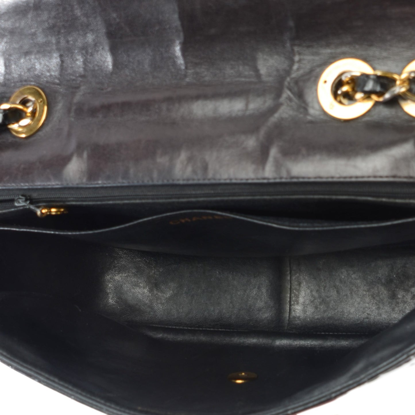 Patent Quilted XL Flap Black