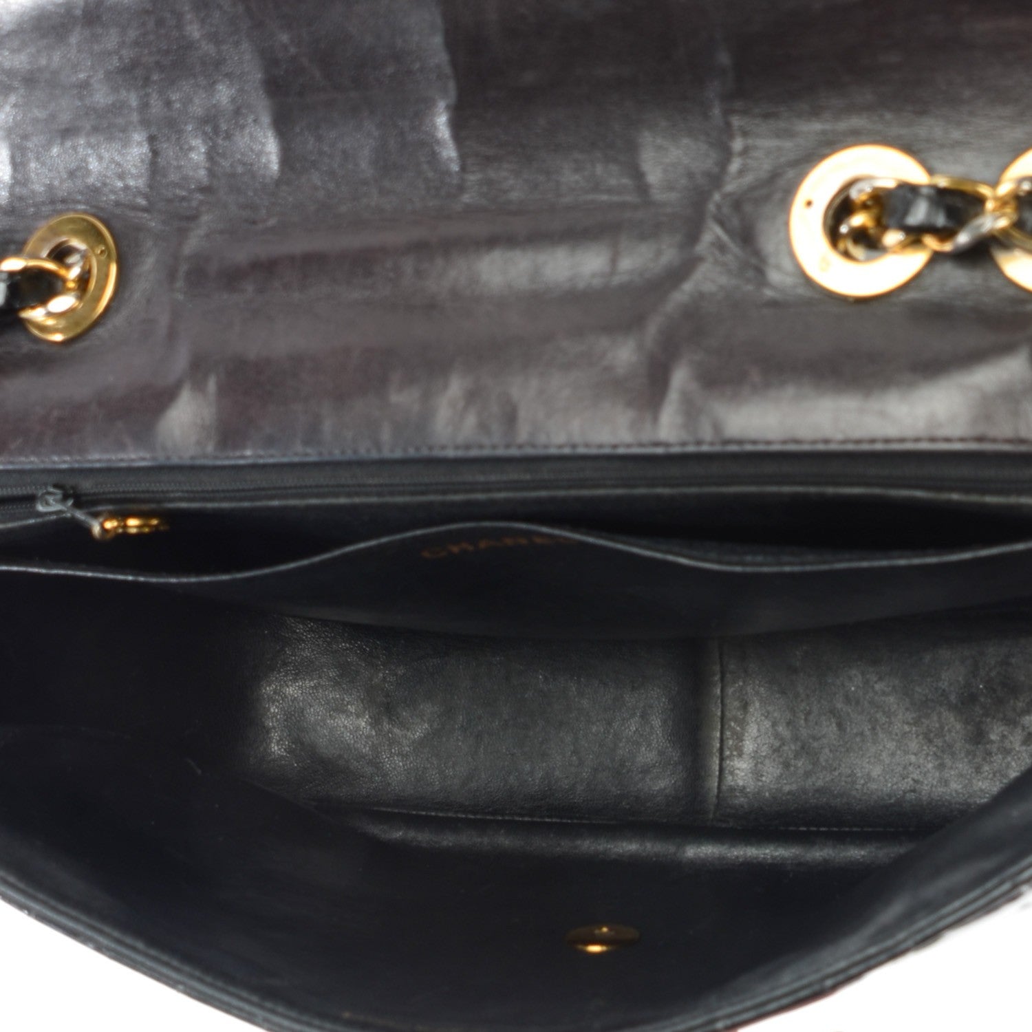 Chanel Patent Quilted XL Flap Black 5 of 12
