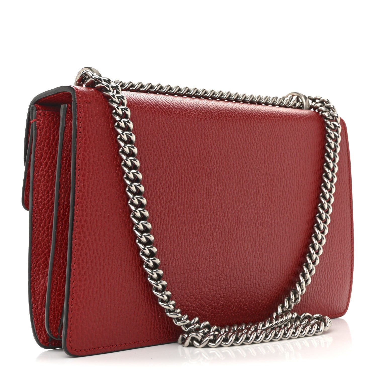 Gucci Dollar Calfskin Swarovski Crystal Small Dionysus Shoulder Bag Hibiscus Red 3 of 12