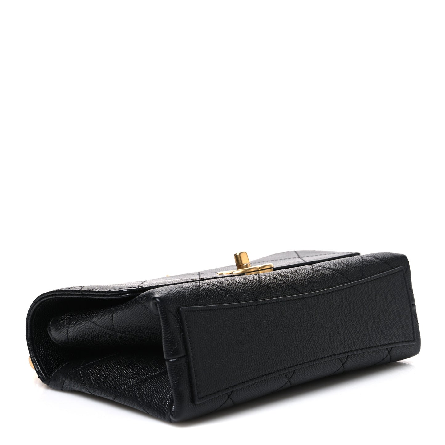 Caviar Quilted Mini Bracelet On Chain Flap Black