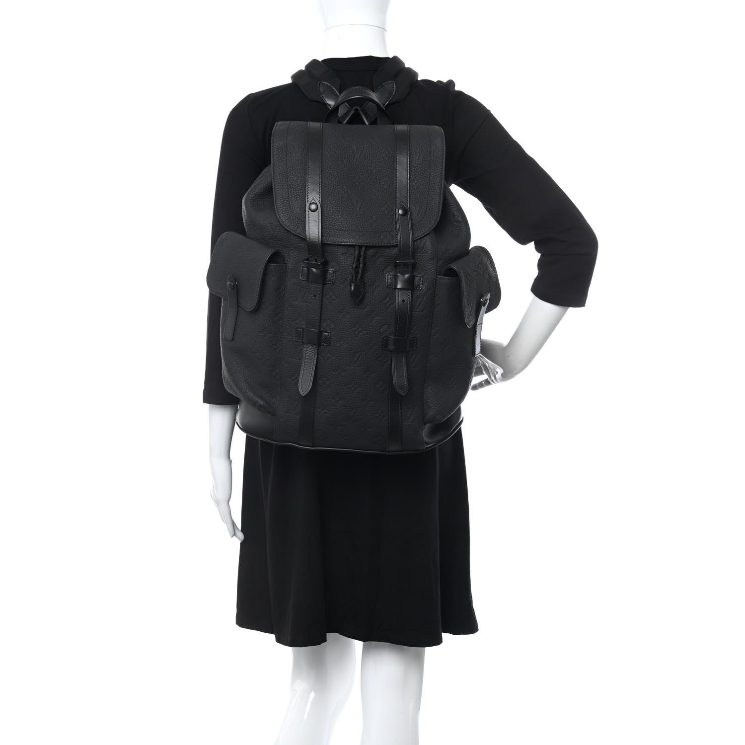 Louis Vuitton Taurillon Monogram Christopher MM Backpack Black 2 of 11