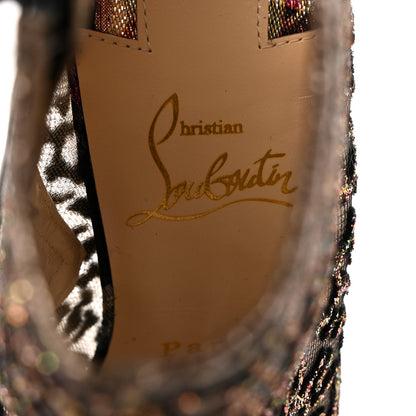 Christian Louboutin Mesh Glitter Nancy Bootie 100 Ankle Boots 36.5 Black 6 of 7